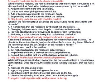 NNAAP CNA-certificeringsexamen 2024 Vragen en juiste antwoorden