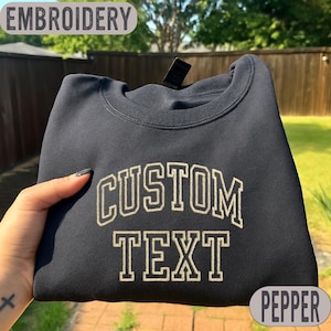 Custom Text Embroidered Shirt, Custom Text Embroidery Tshirt, Custom Embroidery Shirt, Personalized Embroidered, Custom Text Tee