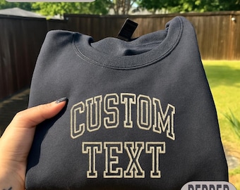 Custom Text Embroidered Shirt, Custom Text Embroidery Tshirt, Custom Embroidery Shirt, Personalized Embroidered, Custom Text Tee