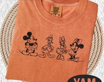 EMBROIDERED Mickey Mouse Friends Shirt, Embroidered Disney Mickey And Friends Shirt, Disney Inspired Embroidery Shirts, Disneyland Tee
