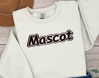 EMBROIDERED Mascot Sweatshirt, Embroidery School Team Sweater, Matching Team Hoodie, School Spirit, Mascot Fan Sweater, College University
