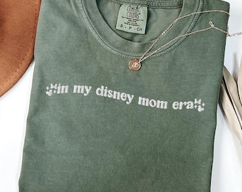 Embroideried In My Disney Mom Era Shirt, Emroidery Disney Mom Shirt, Mother Day Gift,  Mom Birthday Gift, Disney World Mom Tee, Grandma Gift