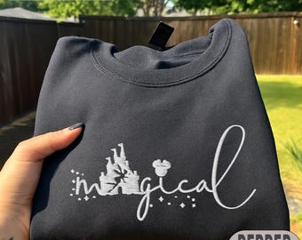 Embroidered Magical Shirt, Vacation Shirt, Women's Shirt, Trip Shirt, Disney Shirt, Disney Inspired Embroidery Shirts, Disneyland Tee