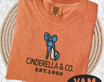 Embroidery Cinderella and Co EST 1950 Shirt, Embroidered Cinderella Company Est 1950 Shirt, Disney Inspired Embroidery Shirt, Disneyland Tee