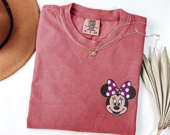 Disney Embroidery Shirt, Embroidered Minnie Mouse Shirt, Disney Trip Embroidered Shirt, Embroidery Disney Vacation Matching Shirts
