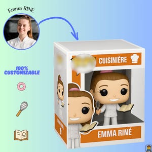 Portrait personnalisé style figurine de collection - Illustration numérique à imprimer - Boîte de collection personnalisée - Cadeau geek