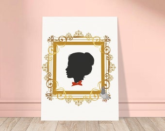 Womens Art Silhouette Classic Matte Paper Poster Practically Perfect In Every Way