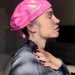 Dr. Daisy Collab: Just a Girl Pink Scrub Cap