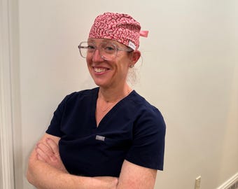 Cortex Cap - Scrub Hat with Brain Design