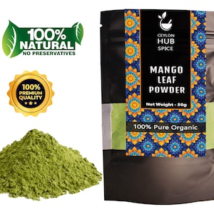 Mango Leaf Powder 100% Natural & Organic Dried Mango Leaves | Herbal Leaf Powder | Vegan Non-GMO
