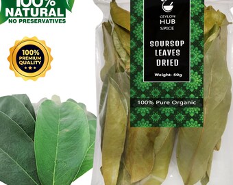 Dried Organic Soursop Leaves - Hojas De Guanabana - Graviola Tea Leaf Bulk 30g (1oz) From Sri Lanka - View #2