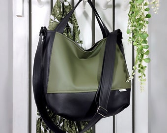 borsa hobo verde oliva scuro per donna, borsa a tracolla verde militare vegana per lavoro, borsa a tracolla carina, borsa a tracolla, regalo per la sorella