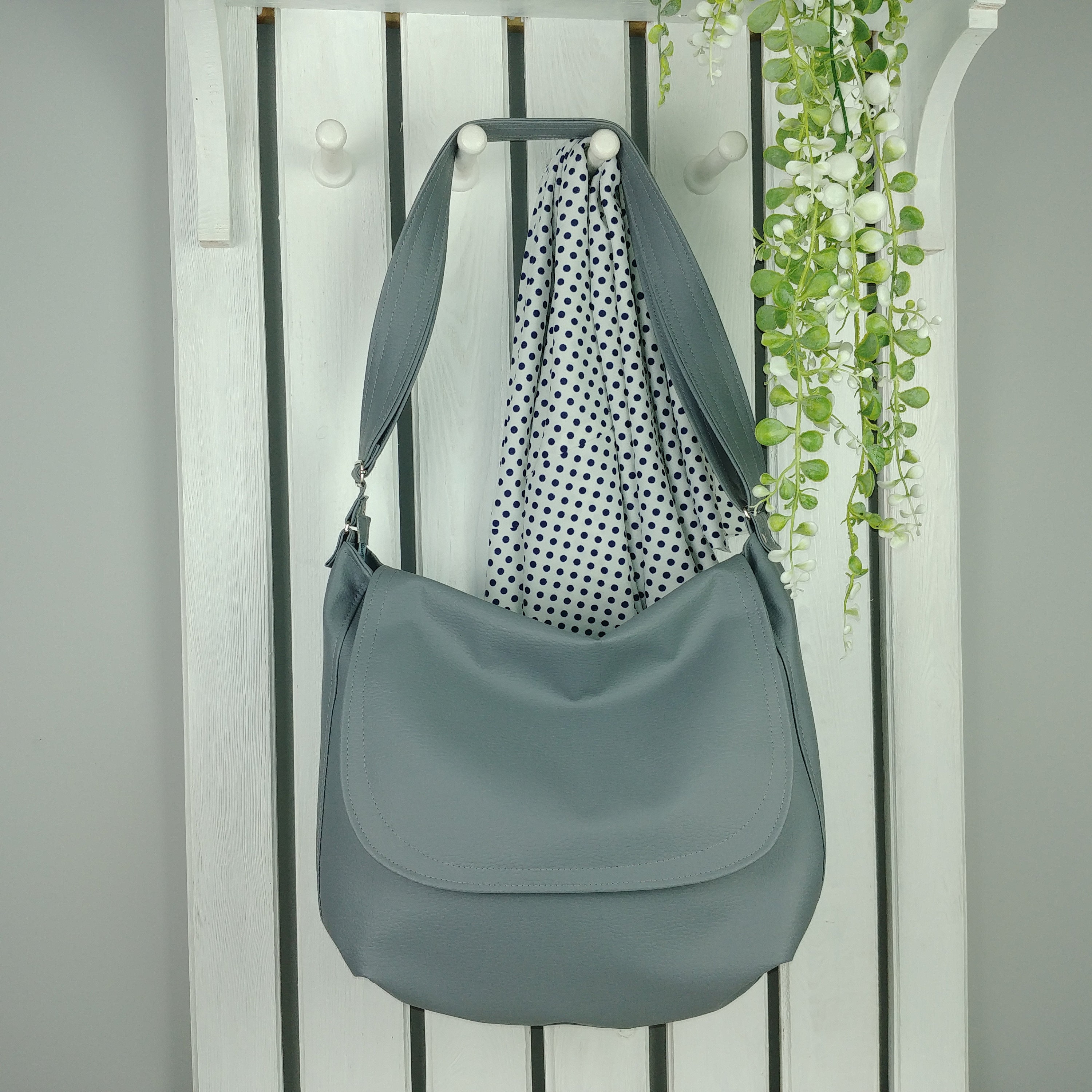 Rustic Gray Leather Hobo Bag, Casual Everyday Women Handbags, Alyna -  Fgalaze Genuine Leather Bags & Accessories