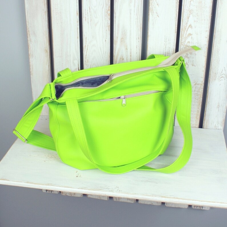 Custom Lime Green Crossbody Bag for Women Everyday Carry Faux Etsy