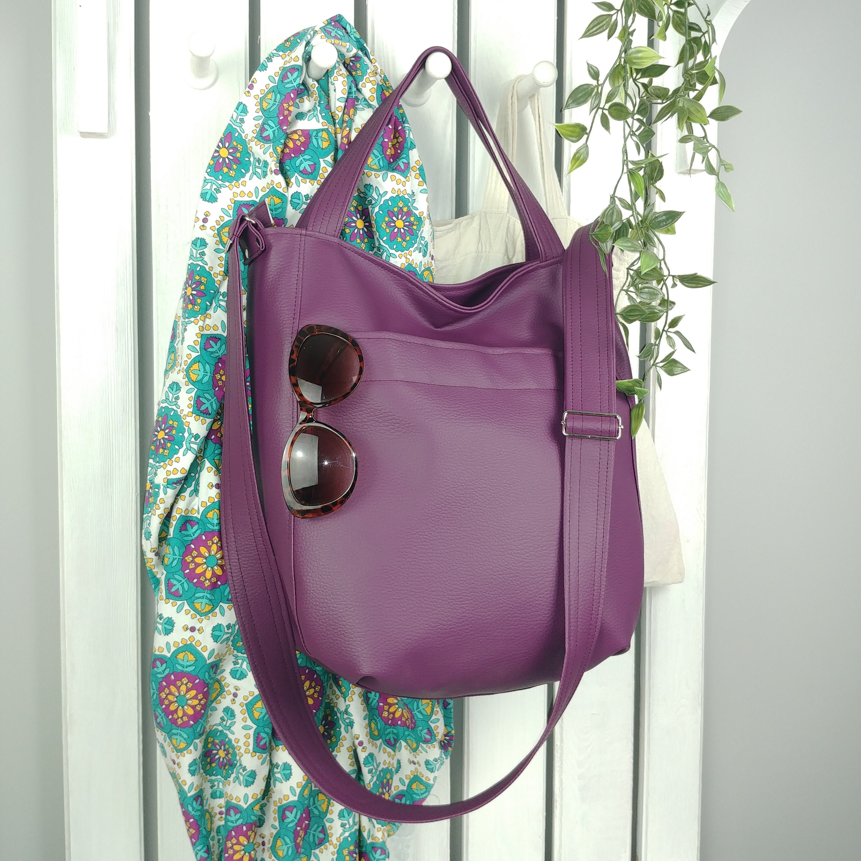 Purple Leather Purse Etsy Singapore