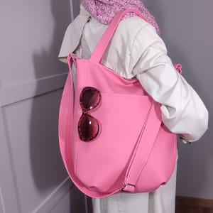 Süße Rosa Hobo Geldbörse - Slouchy Vegan Leder Schultertasche - Geschenk für Sie - Designed von Ankate