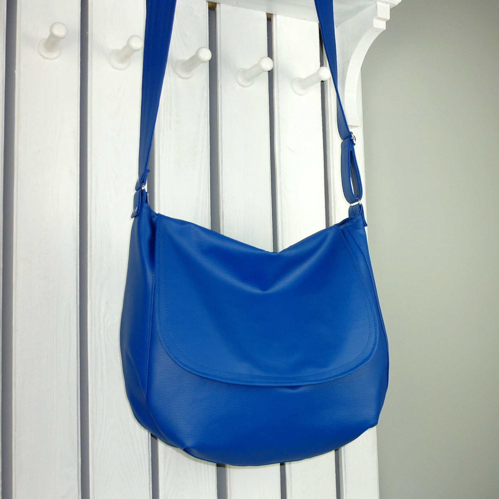 Royal Blue Messenger Bag for Women Sling Crossbody Vegan Bag Etsy