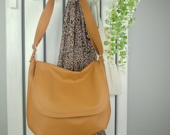 tan women cross shoulder bag, tan flap crossbody purse with wide strap, vegan messenger zipper bag, faux leather work bag