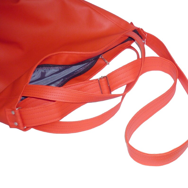 Red Hobo Crossbody Bag for Women Sling Vegan Leather Shoulder Etsy