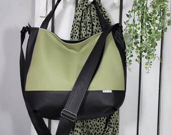 olive green hobo bag, charm crossbody purse, elegant shopper tote, vegan leather shoulder handbags, messenger bag for women, gift for sister