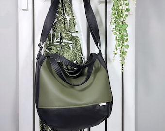 sac cabas vert militaire pour femme, sac à main à bandoulière minimaliste, sac à main bandoulière kaki, fourre-tout d'école messenger olive, cadeau personnalisé pour maman