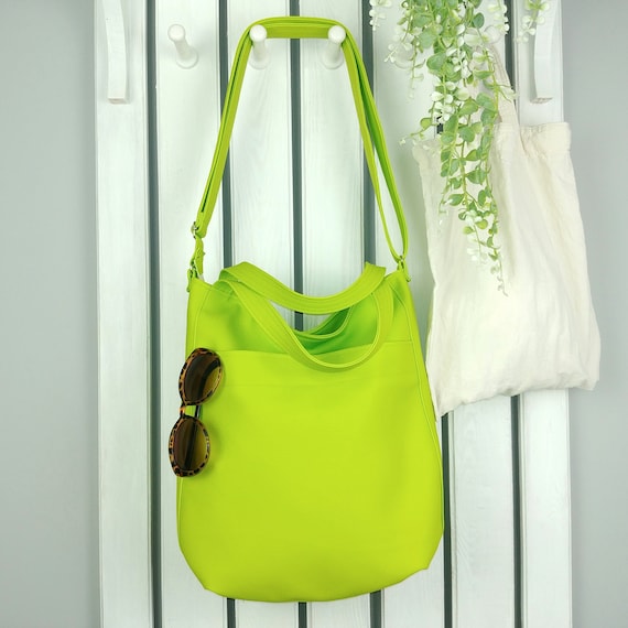Lime Green Quilted Purse