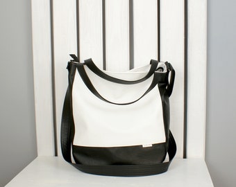 black white bag