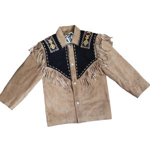 Men Western Wear Suede Leather Long Fringe Vintage Style Coat Jacket, Men Western Cowboy Fringes Suede Leather Jacket, Fringed Jacket