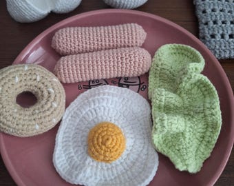 Crochet Food for Kids | Montessori Pretend Breakfast | Educational Kitchen Toy for Toddlers