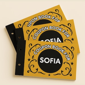 Printable Coupon Book Custom Coupons Personalized Gift for Boyfriend Girlfriend Husband Wife Friend Teen Son Daughter Teacher Reward Voucher