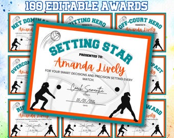 Editable Volleyball Award Certificates: 100+ Printable Canva Templates