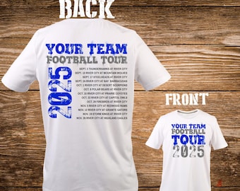 Football 2025 Tour Shirt PNG | Sublimation Design | DTF Ready | Custom Team Graphics