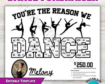 Dance Fundraiser Calendar Template: Pick-a-Date Donation Tracker (Canva Download)