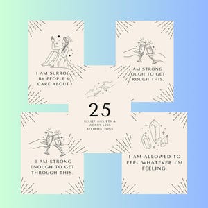 Soulagement du stress : carte d'affirmation, carte de soutien, cadeau pleine conscience, carte d'encouragement, message positif, soulagement du stress