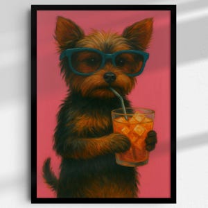 ファンキーなペットの絵画 – 大胆なホームバイブのためのマキシマリストウォールアート、マキシマリストの装飾スタイルのための楽しい印刷物