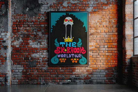 Brook One Piece Anime Poster: Soul King World Tour (Digital Print)
