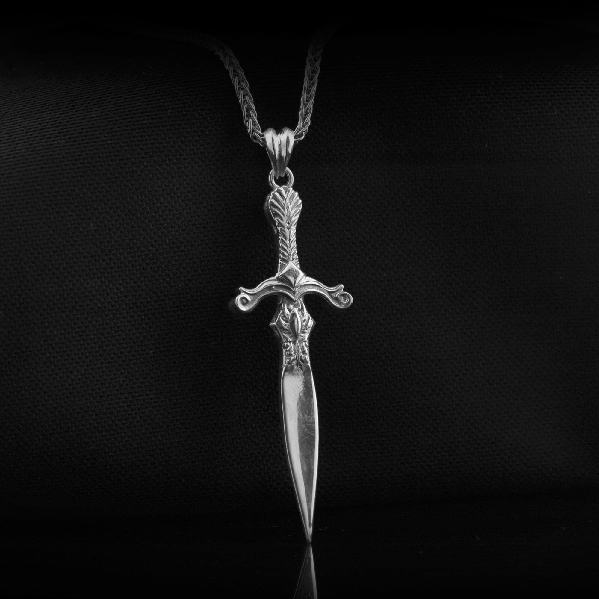 Sterling Silver Dagger Pendant Necklace – Gothic Sword Jewelry - Etsy