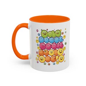 Colorful Emoji Accent Coffee Mug - Happy Faces for Home, Office, Gifts, Funny Collectible, Best Friend Present