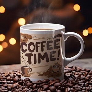 Coffee Lover&#39;s Accent Mug - Perfect for Office, Gift for Him/Her, Home Decor, Hot Beverage, Funny Coffee Cup