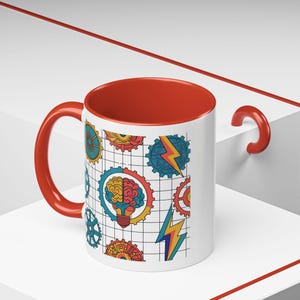 Vibrant Graphic Accent Coffee Mug, Unique Gift for Coffee Lovers, Colorful Home Decor, Office Essentials, Fun Drinkware