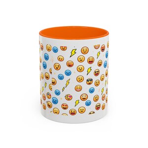 Emoji Coffee Mug, Funny Face Tea Cup, Emoticon Drinkware, Cute Expressions Gift, Novelty Ceramic Beverage Mug