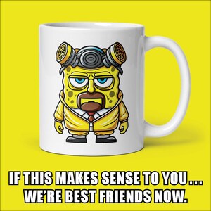 BreakingBob Funny Cartoon Mashup Mug | Hilarious TV-Inspired Coffee Cup | Nerdy Gift | Pop Culture Mug | Trending Gift