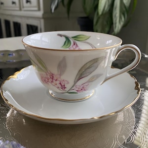 Vintage Occupied Japan Tea Cup with Hutschenreuther Bavarian Saucer