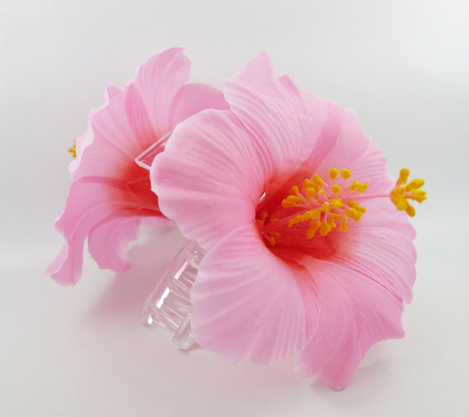 Double Hawaiian Hibiscus Flower Hair Claw 5 Colors Available Etsy