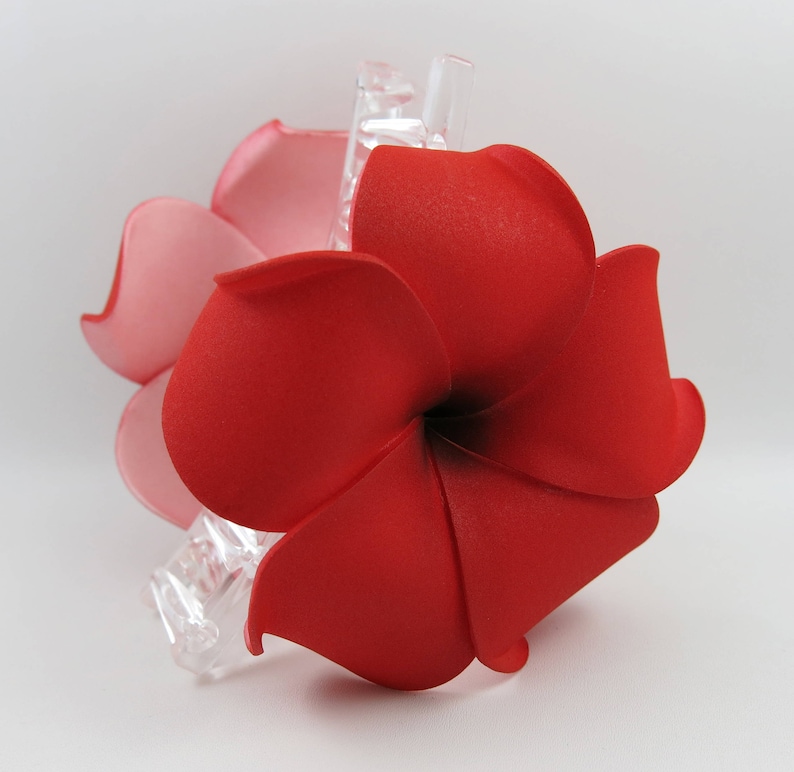 Hawaiian Plumeria Foam Flower Hair Claw 27 Colors Available Etsy