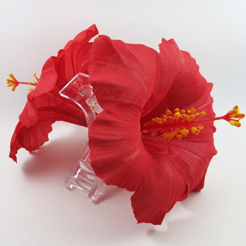 Hawaiian Hibiscus Flower Hair Clip 5 Colors Available Etsy