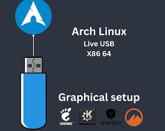 Arch Linux 32GB Bootable usb – Live os with GUI Installer & Persistence