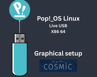 Pop!_OS 32GB Bootable USB: Live Linux with Encrypted Persistence