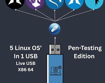 Pentesting usb  32 GB – Kali, Parrot OS, BlackArch, Arch & Tails Live usb