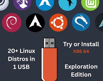 32GB Multi-Boot Linux USB Stick – 20+ Live Distros & Rescue Tools